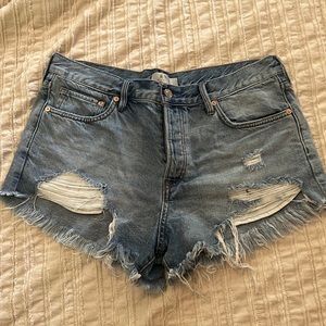 We The Free- distressed denim shorts